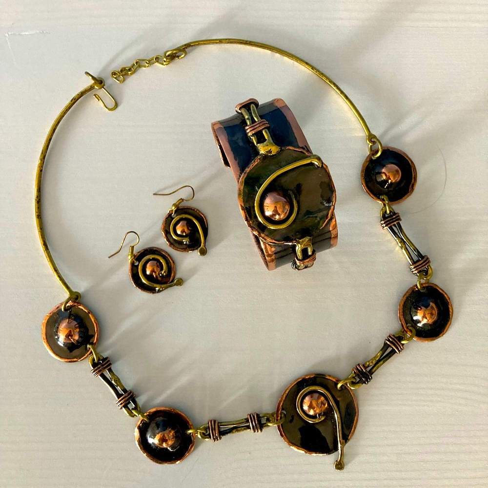 Beautiful Necklace, Earring, Bracelet Set - Hand-made by A South-African Artisan